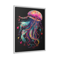 Thumbnail for Celestial Drifter Jellyfish Canvas Wall Art with Frame