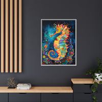 Thumbnail for Coral Carnival Seahorse Canvas Wall Art with Frame