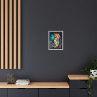 Thumbnail for Coral Carnival Seahorse Canvas Wall Art with Frame