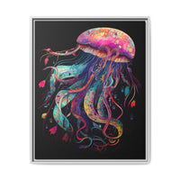 Thumbnail for Celestial Drifter Jellyfish Canvas Wall Art with Frame