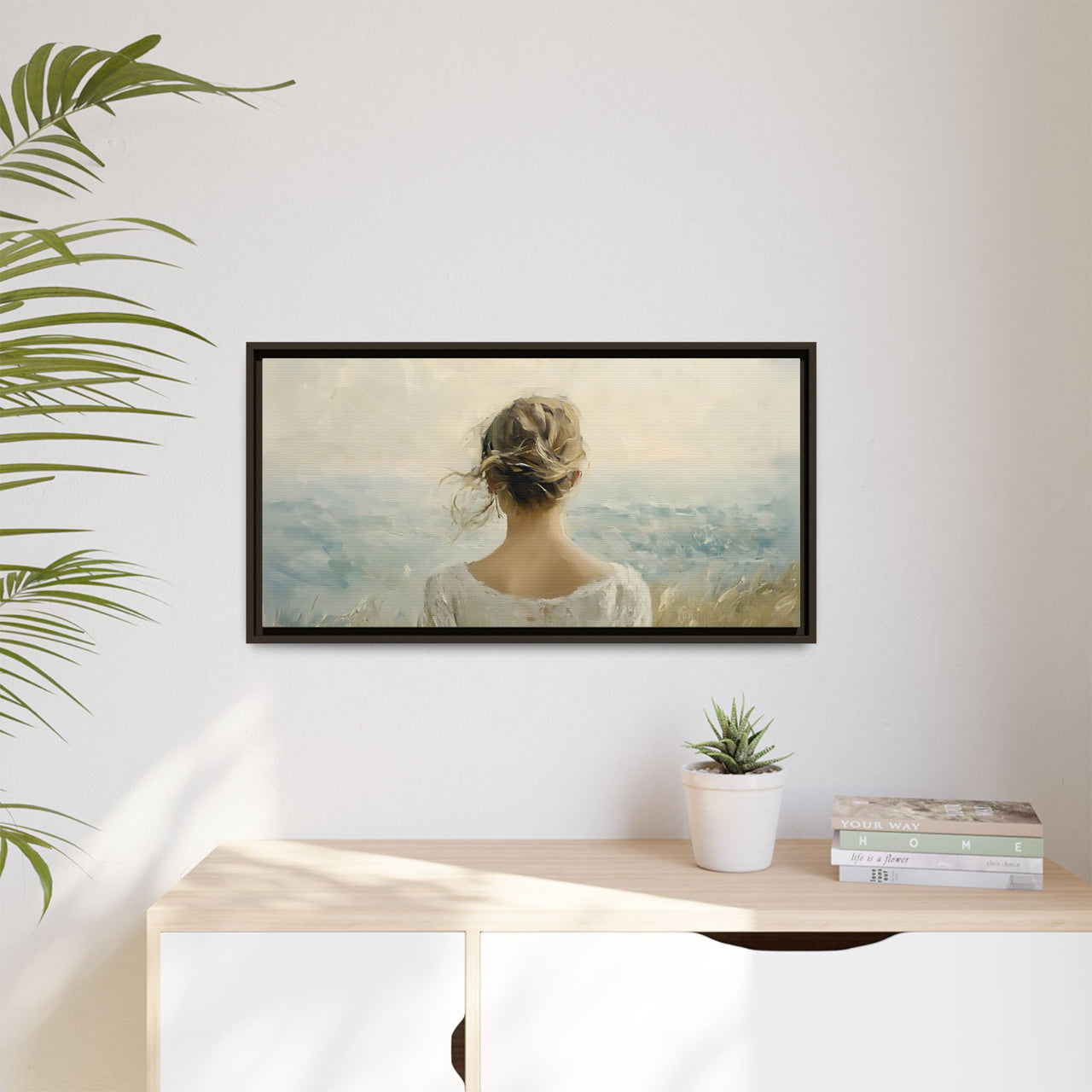 Where the Sky Meets Her Canvas Wall Art with Frame