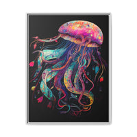 Thumbnail for Celestial Drifter Jellyfish Canvas Wall Art with Frame