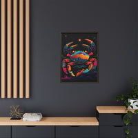 Thumbnail for Neon Tide Crab Canvas Wall Art with Frame