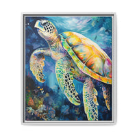 Thumbnail for Gliding Turtle Canvas Wall Art with Frame