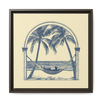 Thumbnail for Palm Retreat Hammock Canvas Wall Art with Frame
