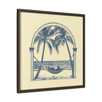 Thumbnail for Palm Retreat Hammock Canvas Wall Art with Frame
