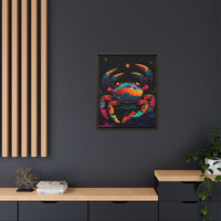 Thumbnail for Neon Tide Crab Canvas Wall Art with Frame