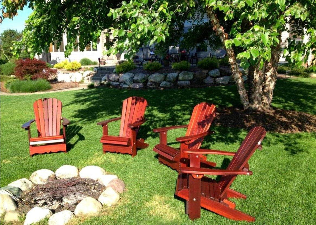 Seabreeze Classic™ Handcrafted Wooden Adirondack Chair Set of 2, Knotted Cedar Wood, Finished