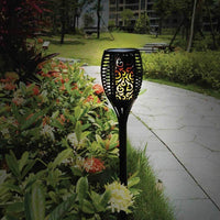 Thumbnail for 4x Solar Garden LED Torch Outdoor Flame Dancing Flickering Light Tiki Auto Lamp-2