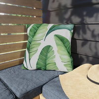 Thumbnail for Tropical Banana Leaf Outdoor Throw Pillow