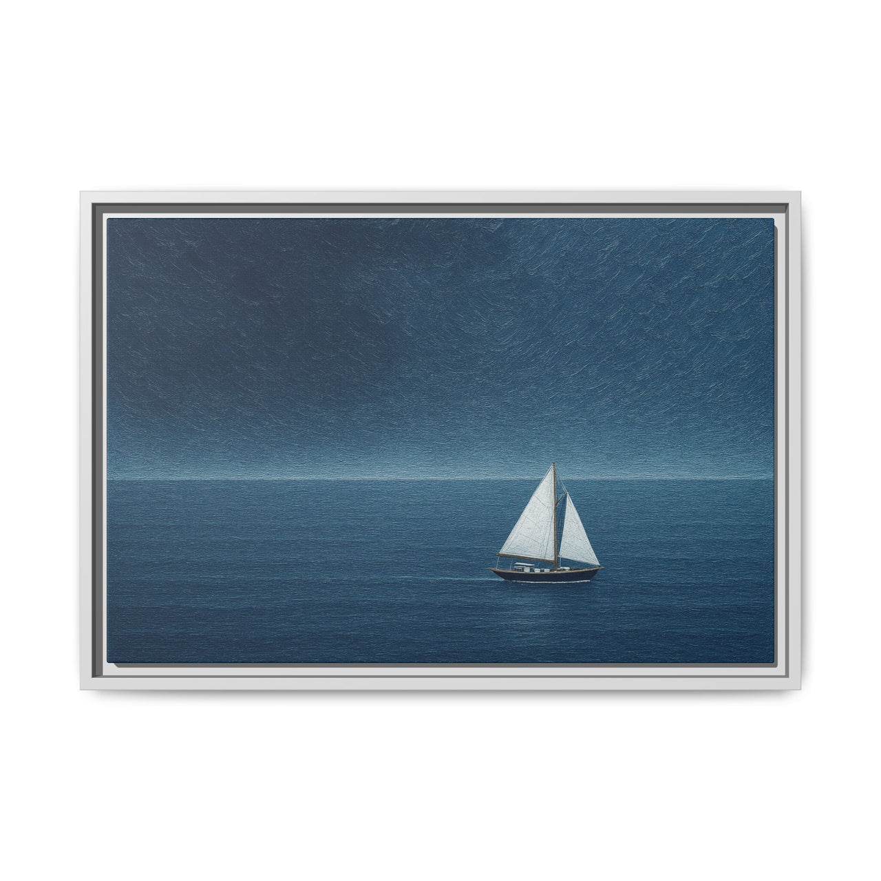 Sail Into Stillness Canvas Wall Art with Frame