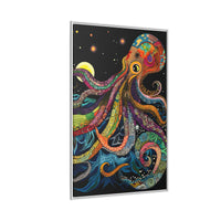 Thumbnail for Midnight Depths Octopus Canvas Wall Art with Frame