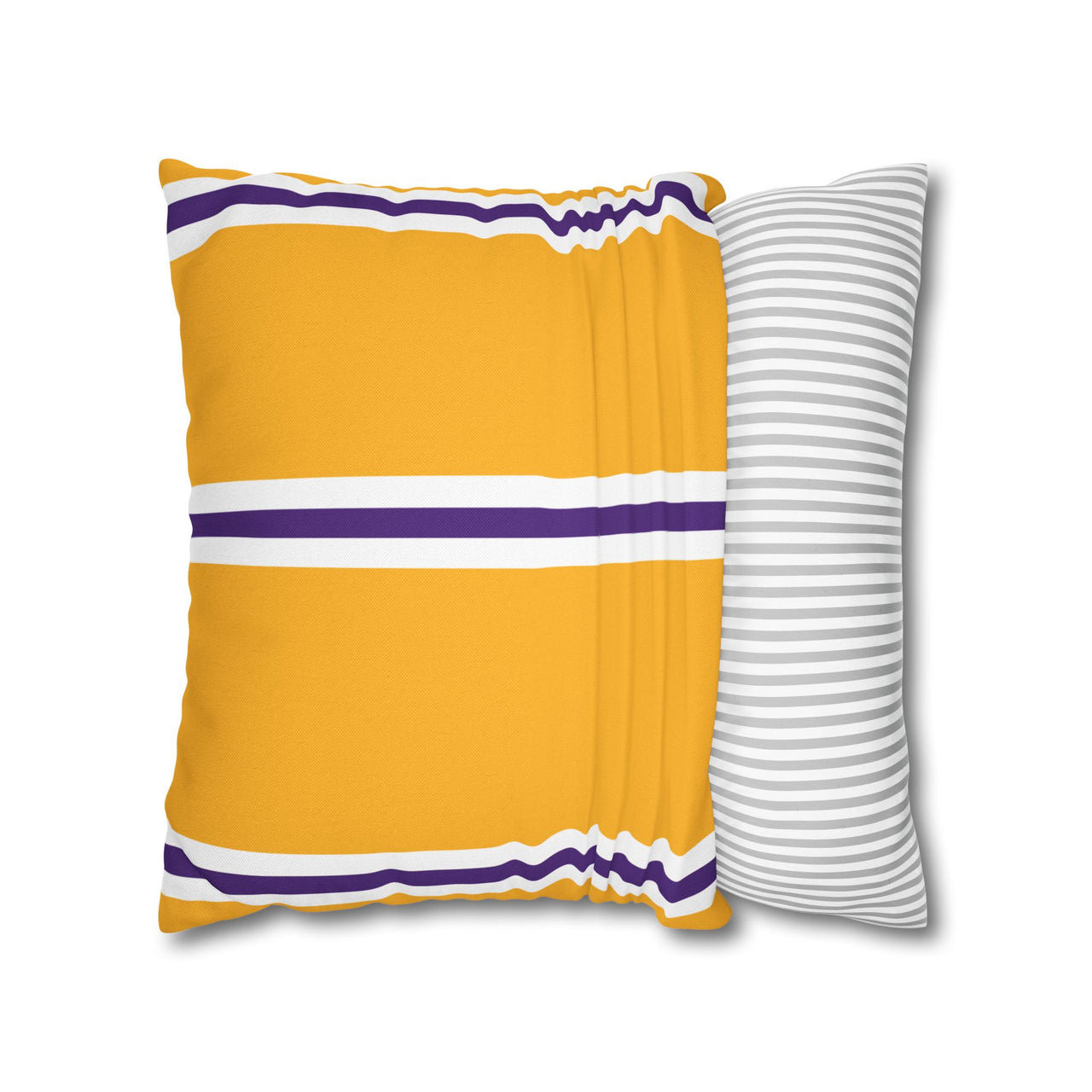 Los Angeles Yellow Square Pillowcase with Custom Name & Number