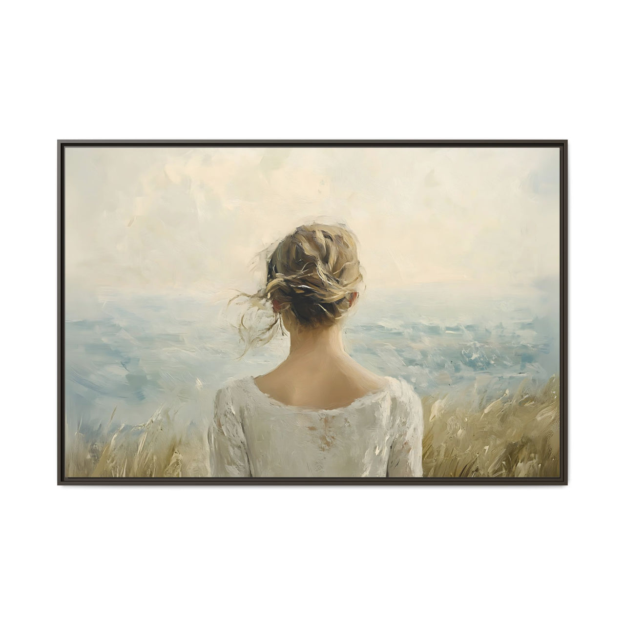 Where the Sky Meets Her Canvas Wall Art with Frame