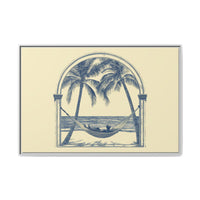 Thumbnail for Palm Retreat Hammock Canvas Wall Art with Frame