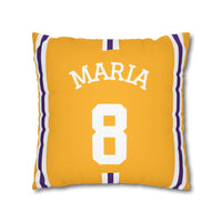 Thumbnail for Los Angeles Yellow Square Pillowcase with Custom Name & Number