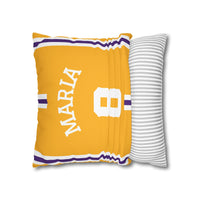 Thumbnail for Los Angeles Yellow Square Pillowcase with Custom Name & Number