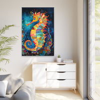 Thumbnail for Coral Carnival Seahorse Canvas Wall Art with Frame