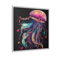 Thumbnail for Celestial Drifter Jellyfish Canvas Wall Art with Frame