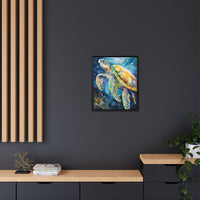 Thumbnail for Gliding Turtle Canvas Wall Art with Frame