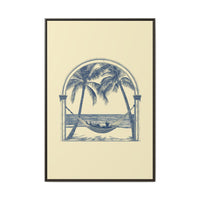Thumbnail for Palm Retreat Hammock Canvas Wall Art with Frame