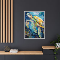 Thumbnail for Gliding Turtle Canvas Wall Art with Frame