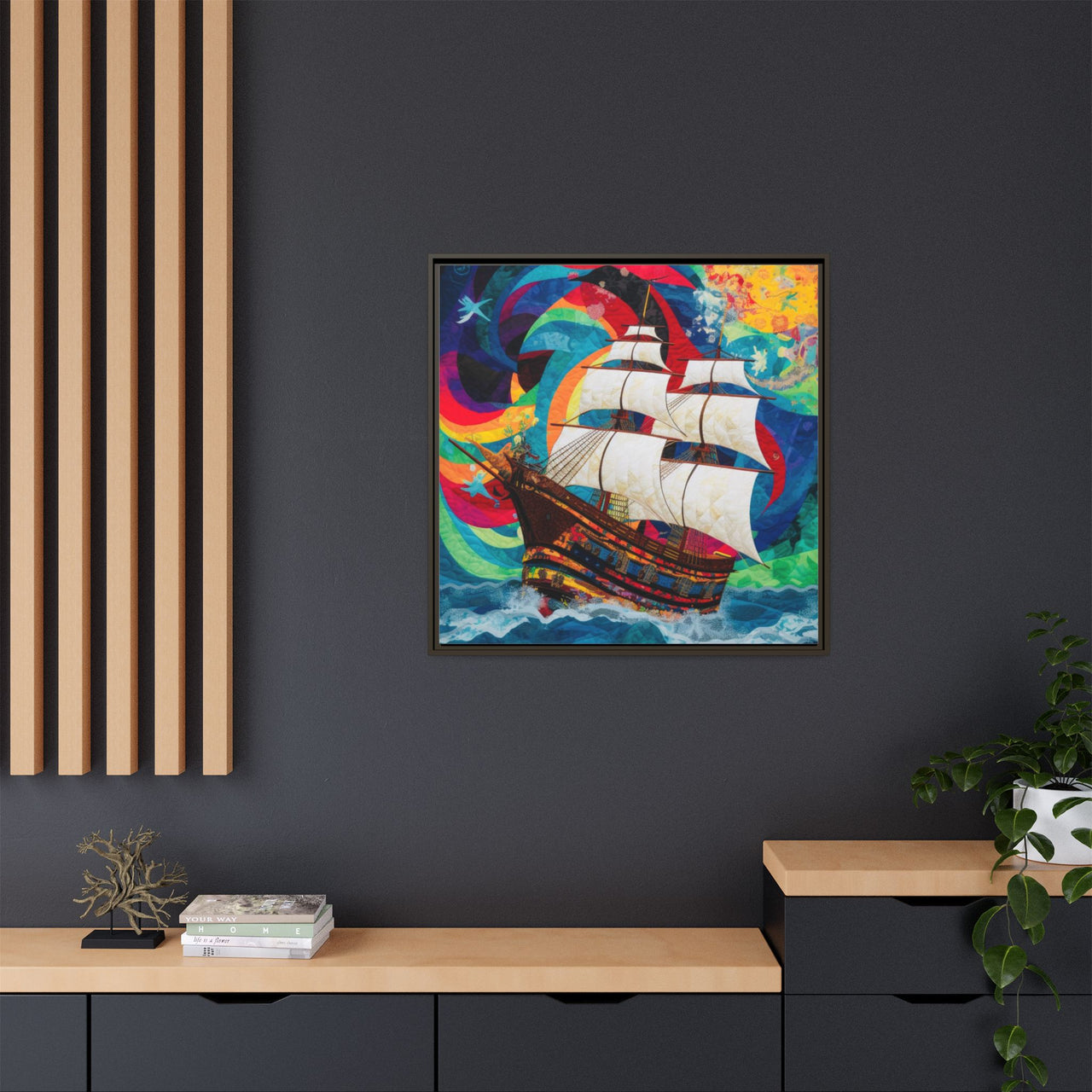 Sails of Change Canvas Wall Art with Frame