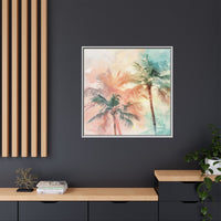 Thumbnail for Palm Glow Canvas Wall Art with Frame