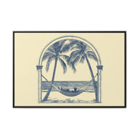 Thumbnail for Palm Retreat Hammock Canvas Wall Art with Frame