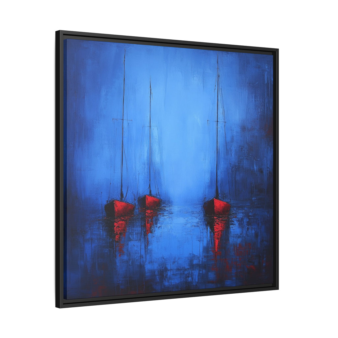 Nocturne at Sea Matte Canvas Wall Art with Frame
