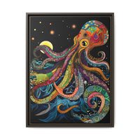 Thumbnail for Midnight Depths Octopus Canvas Wall Art with Frame