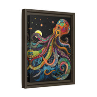 Thumbnail for Midnight Depths Octopus Canvas Wall Art with Frame