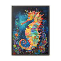 Thumbnail for Coral Carnival Seahorse Canvas Wall Art with Frame