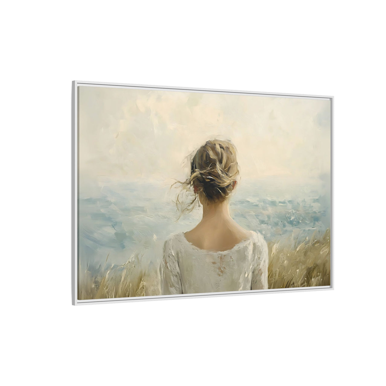 Where the Sky Meets Her Canvas Wall Art with Frame