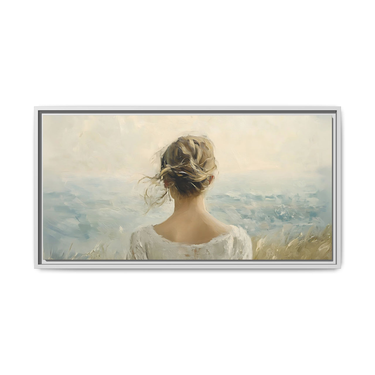 Where the Sky Meets Her Canvas Wall Art with Frame