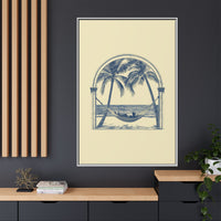 Thumbnail for Palm Retreat Hammock Canvas Wall Art with Frame