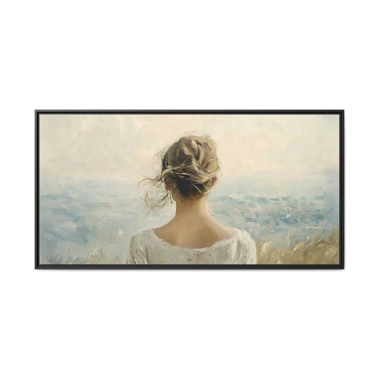 Where the Sky Meets Her Canvas Wall Art with Frame