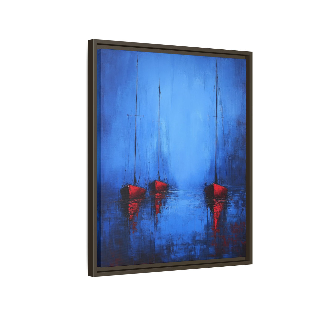 Nocturne at Sea Matte Canvas Wall Art with Frame