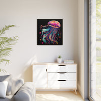 Thumbnail for Celestial Drifter Jellyfish Canvas Wall Art with Frame
