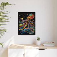 Thumbnail for Midnight Depths Octopus Canvas Wall Art with Frame