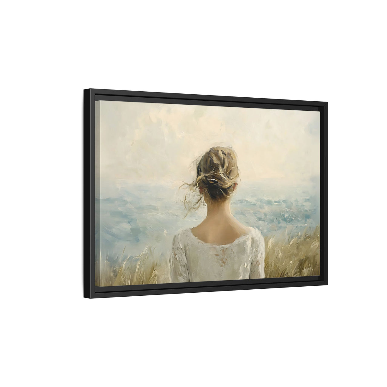 Where the Sky Meets Her Canvas Wall Art with Frame