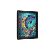 Thumbnail for Ocean Bloom Dolphin Canvas Wall Art with Frame