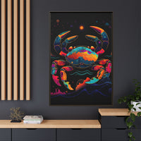 Thumbnail for Neon Tide Crab Canvas Wall Art with Frame