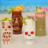 Thumbnail for Hand-Carved and Hand-Painted Tiki Mugs - Assorted Set of 8-3