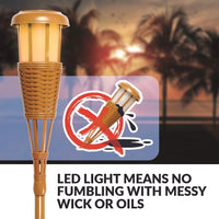 Thumbnail for Solar Flickering LED Island Torches – 4-Pack