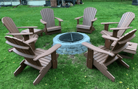 Thumbnail for Poly-Luxe Recycled Plastic Folding Royal Adirondack Chair (Large)