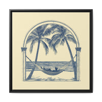 Thumbnail for Palm Retreat Hammock Canvas Wall Art with Frame