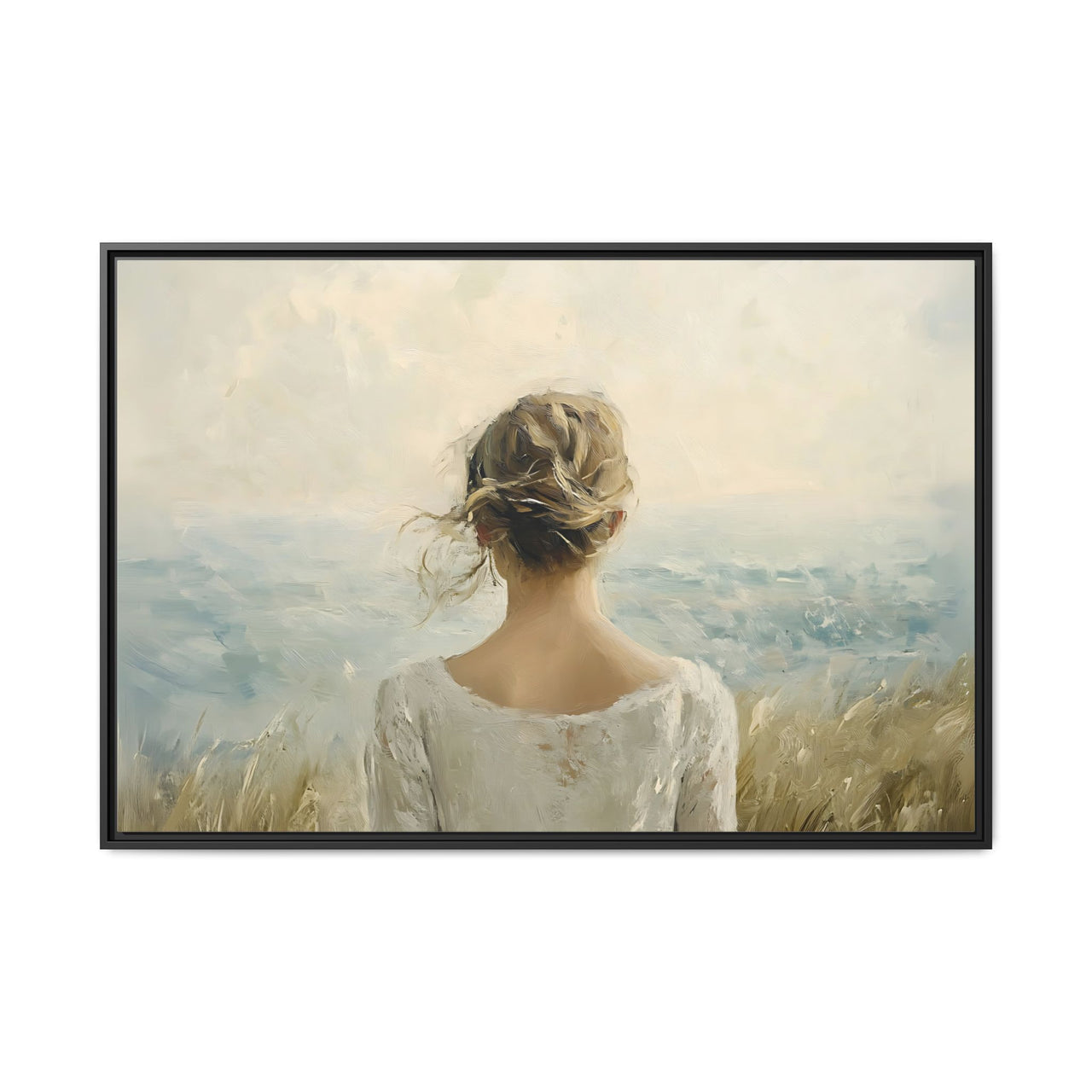 Where the Sky Meets Her Canvas Wall Art with Frame