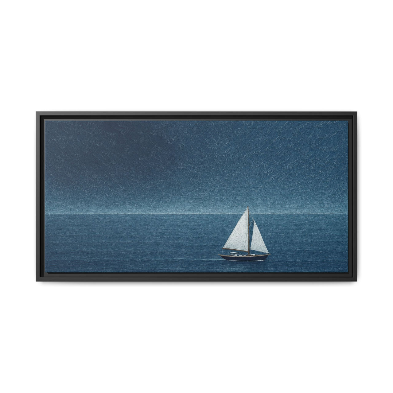 Sail Into Stillness Canvas Wall Art with Frame