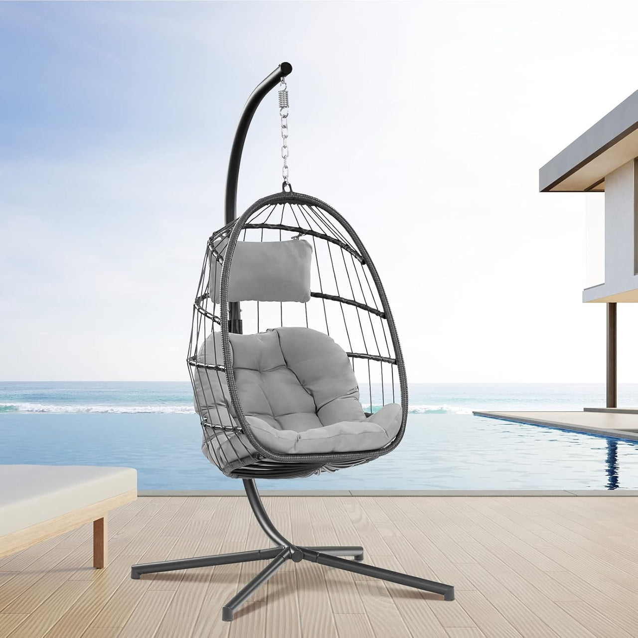 Hanging Egg Chair with Stand